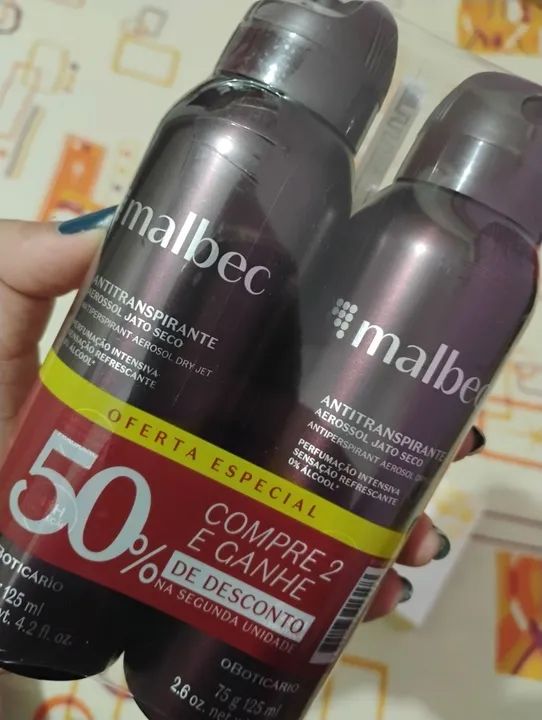 Kit Desodorante Antitranspirante Malbec - 2 unidades - Foto 2