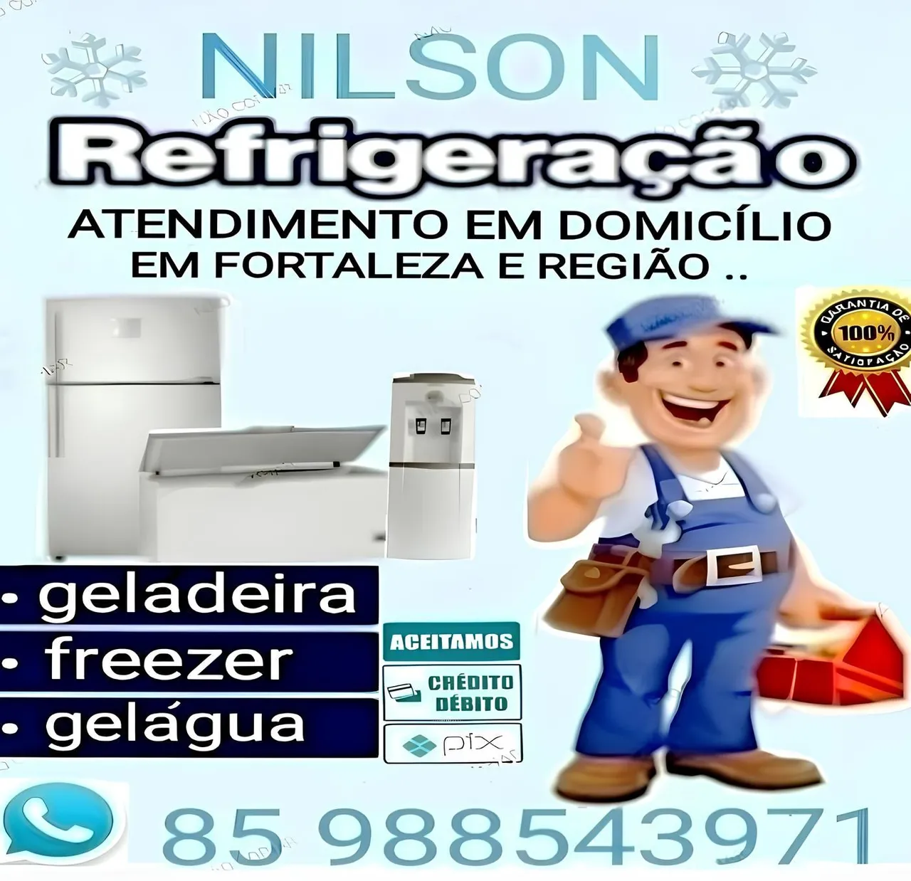 Conserto de geladeira freezer, frigobar e gelagua
