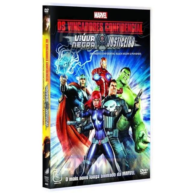 Animação DVD Os Vingadores Confidencial Viúva Negra e Justiceiro