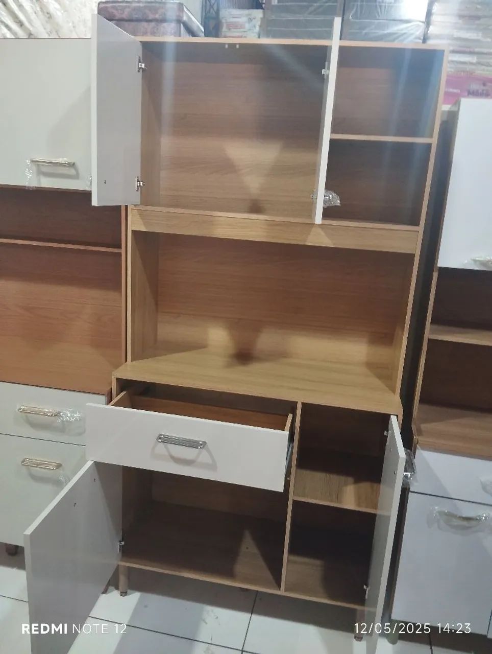 Armário de Cozinha Branco com Prateleiras - Foto 3
