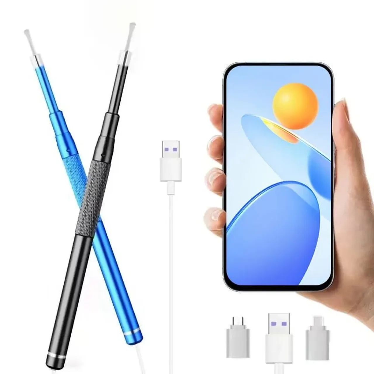 Otoscópio portátil para celular + Cabo USB