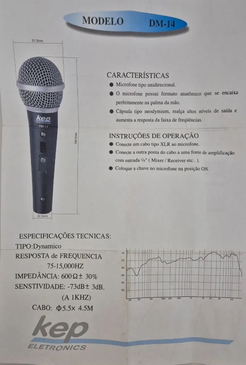 Microfone unidirecional Kep - DM-14 - Foto 3