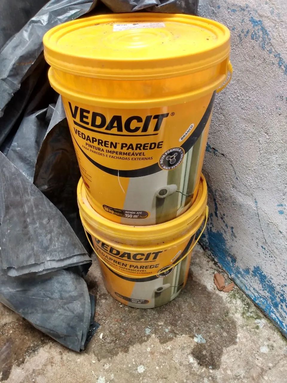 06-Balde Tinta Vedapren IMPERMEABILIZANTE Laje ,Muros,,Corpo Casa  