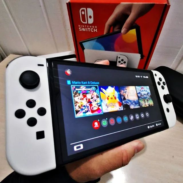 Nintendo Switch Oled + Case + Jogo Mario Kart 8 Deluxe - Consoles