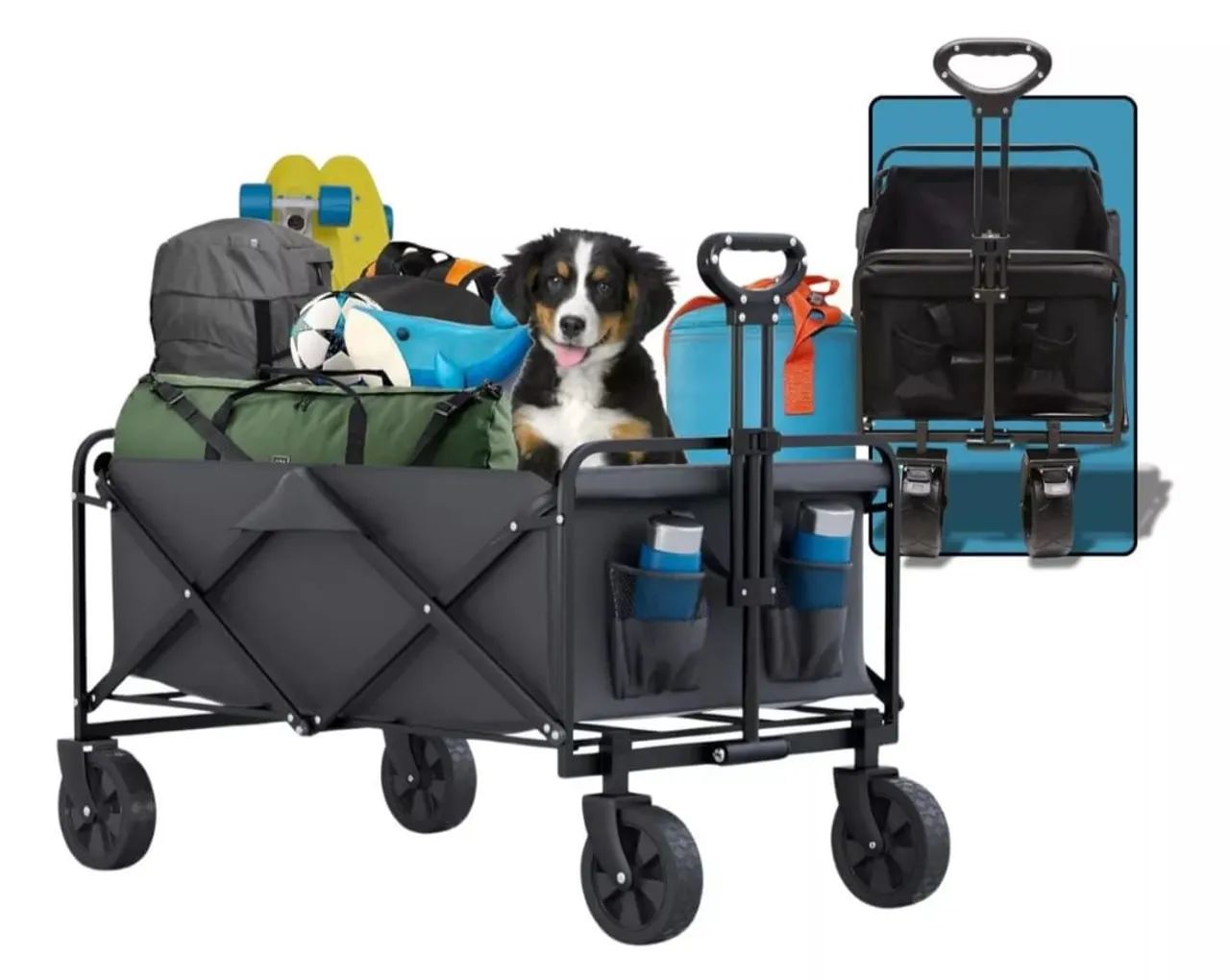 Pra hoje Carrinho dobrável portátil e transporte - Foto 2