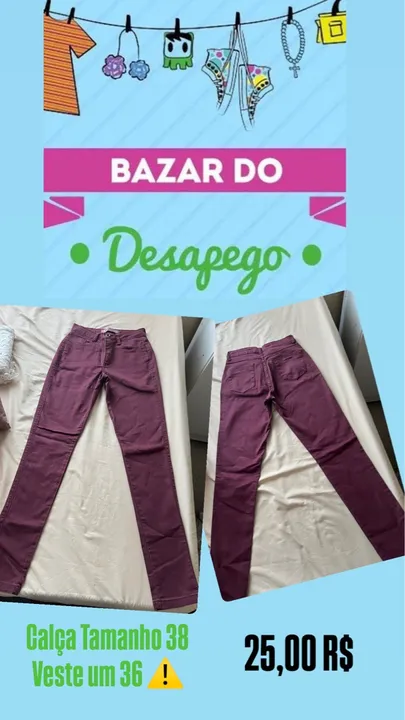 Calça vinho 