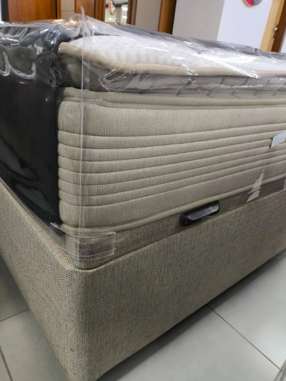 Conjunto Box de Casal King 1,93x2,03x30cm DIVIDIMOS EM ATÉ 10X SEM JUROS - Foto 5