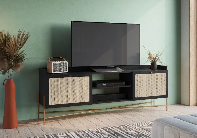 Pronta Entrega. Rack Estilo Escandinavo/2 Portas Basculantes 90°/183LX66AX37P, R$1.611,96! - Foto 5