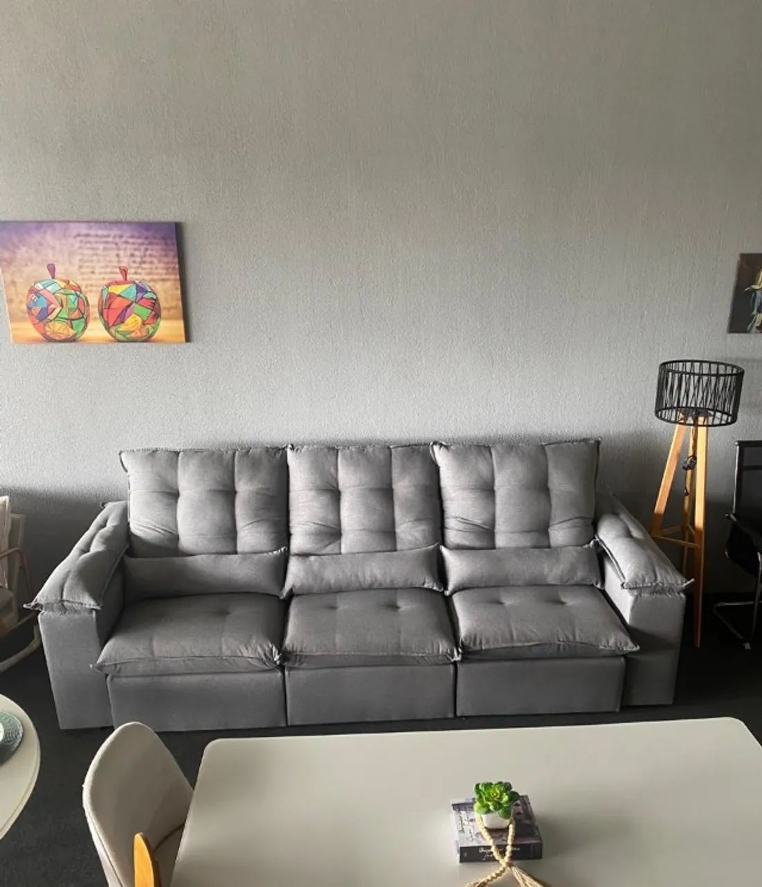 Sofá Retrátil e Reclinável 2,90m Linho DIVIDIMOS EM ATÉ 10X SEM JUROS - Foto 2