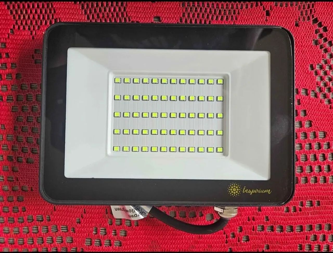 refletor led 100w luz verde
