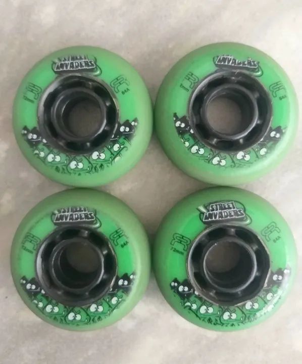 Jogo de 4 rodas patins FR street invaders 72mm - 84A