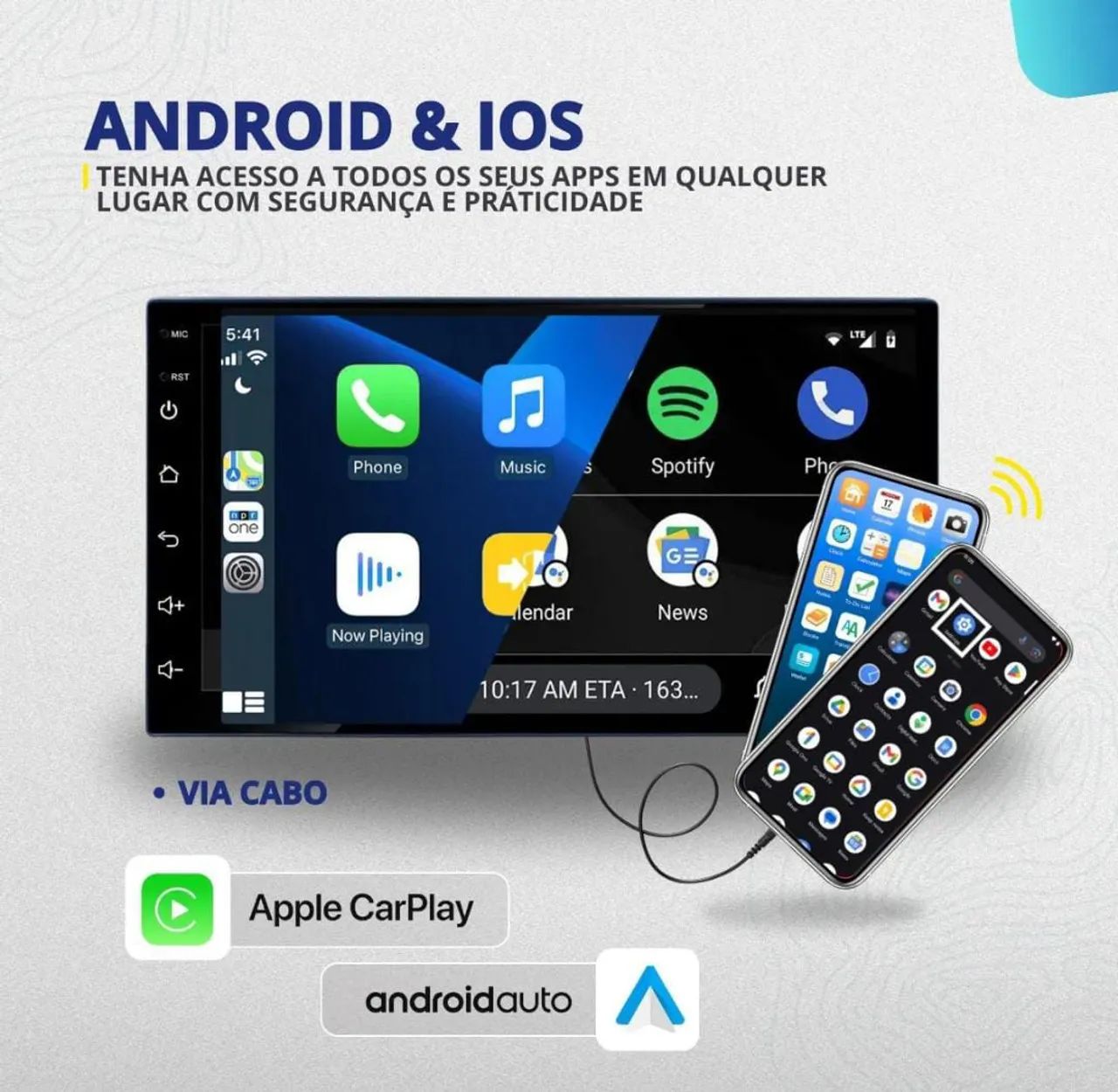 Central Multimídia Automotiva dvd 1 din 7 polegadas som carro car play android auto - Foto 3