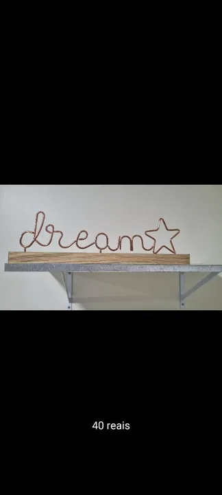 Letreiro Dream em Arame - Decoração de Quarto