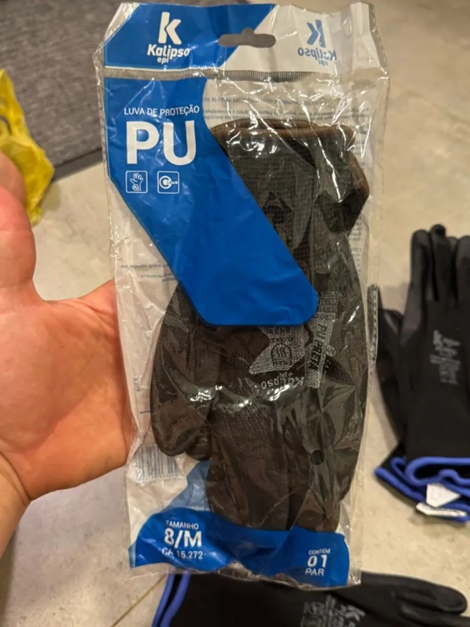 Kit 10 luva PU Kalipso tam variado - 1xM-8, 3xG-9 e 6xGG-10 - Foto 2