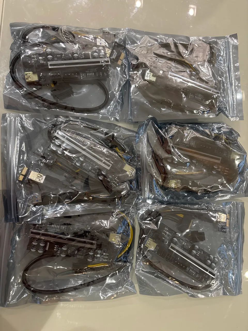 Kit 6 placas de extensão pcie x16 Riser V010x Pci-e 
