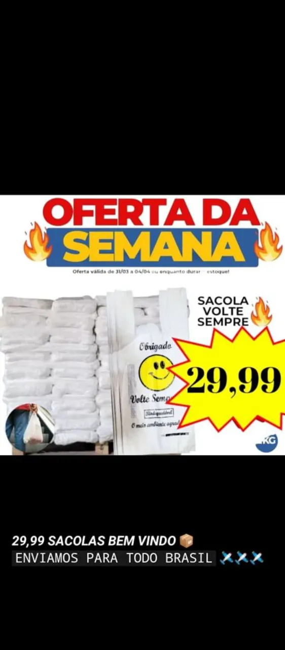Sacolas Plásticas - Oferta Imperdível!