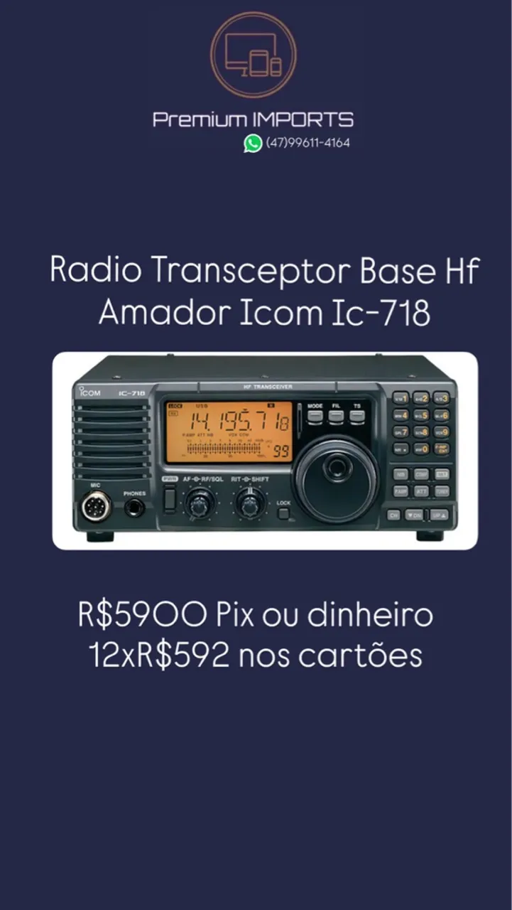 Radio Transceptor Base Hf Amador Icom Ic-718