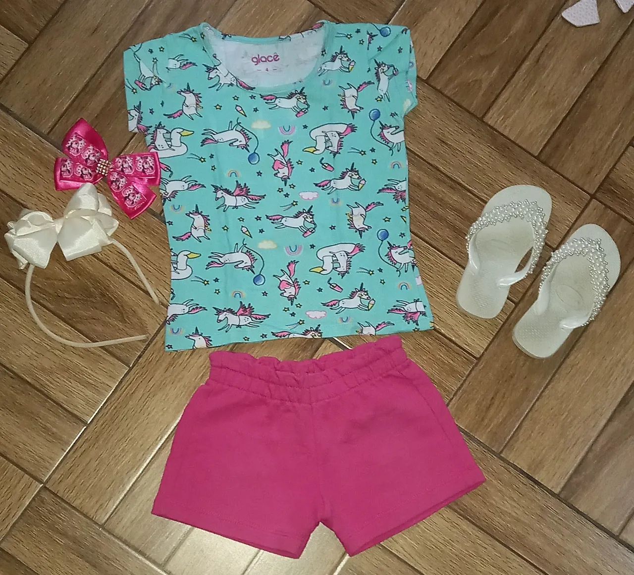 Conjunto infantil com chinelo