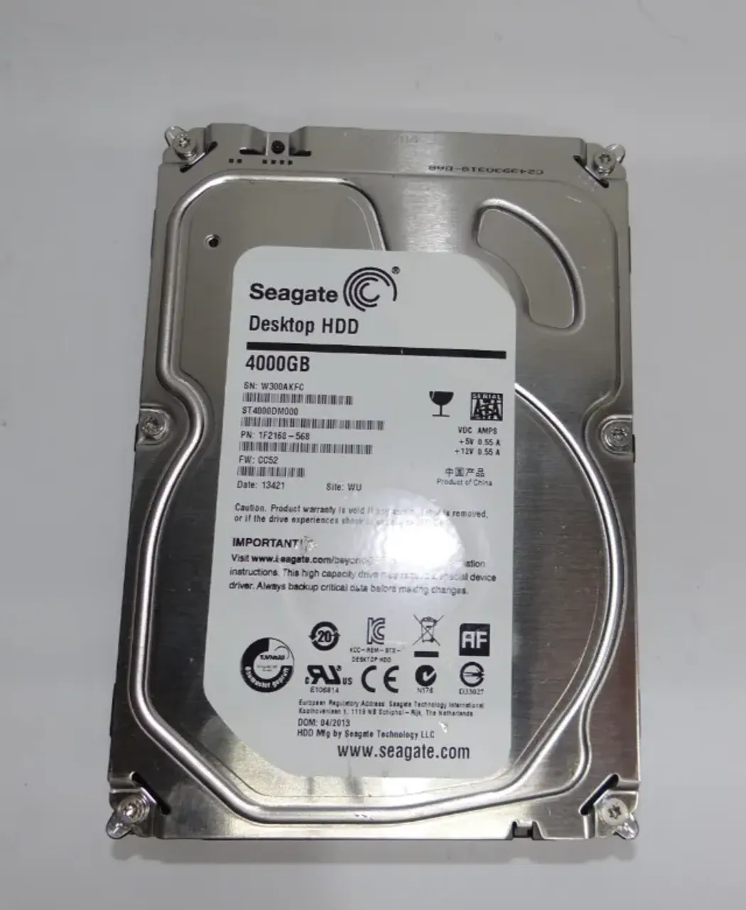 Disco rígido de desktop Seagate ST4000DM000 4TB 5900RPM 64MB cache SATA 6.0Gb/s 3.5"