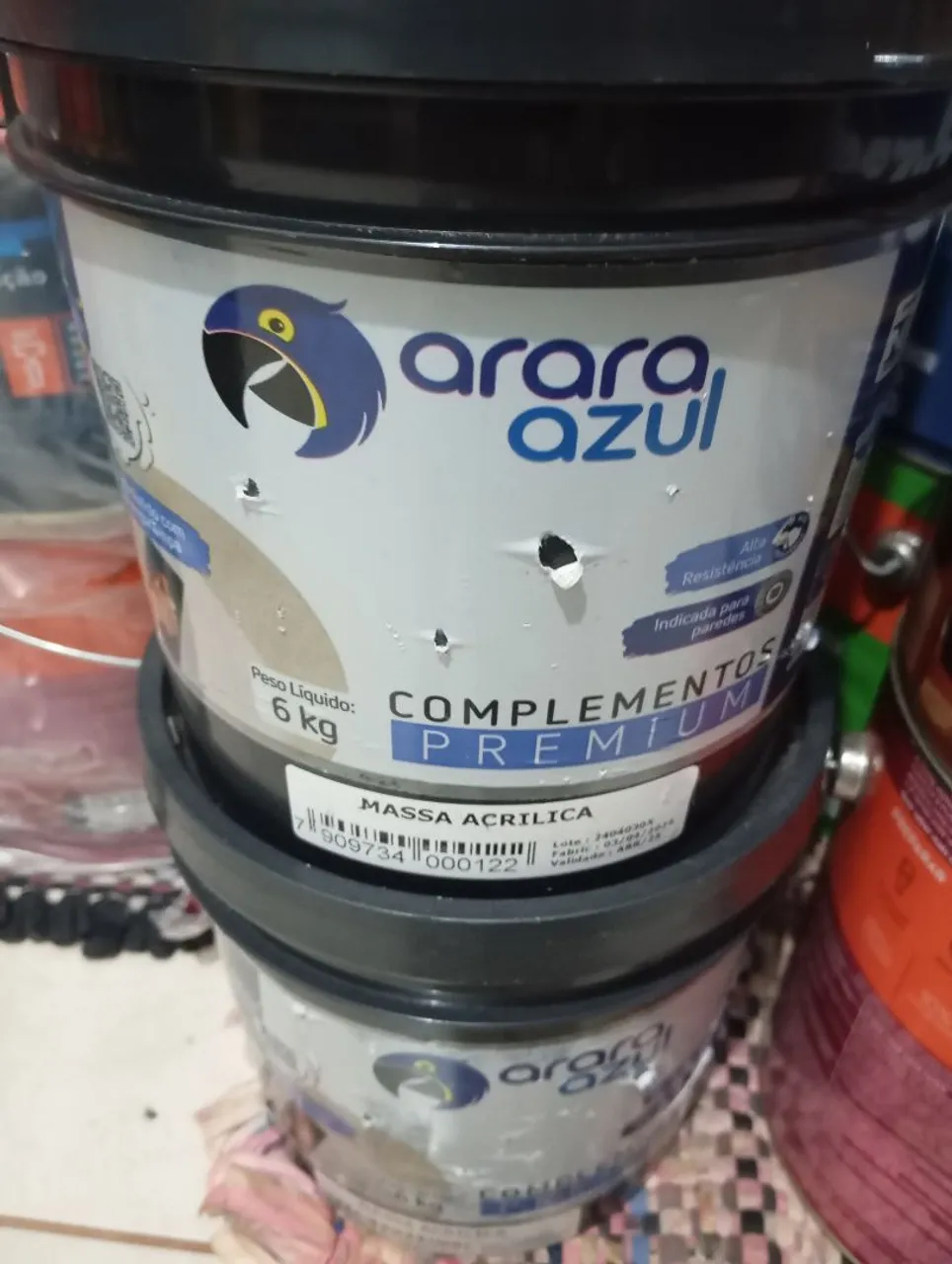 Massa Acrílica Arara Azul 6kg - Complementos Premium