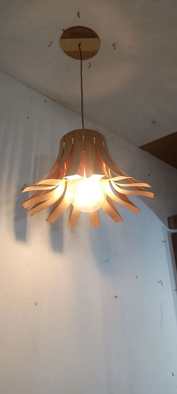 Luminária em madeira 115,00 por 75,00  - Foto 4