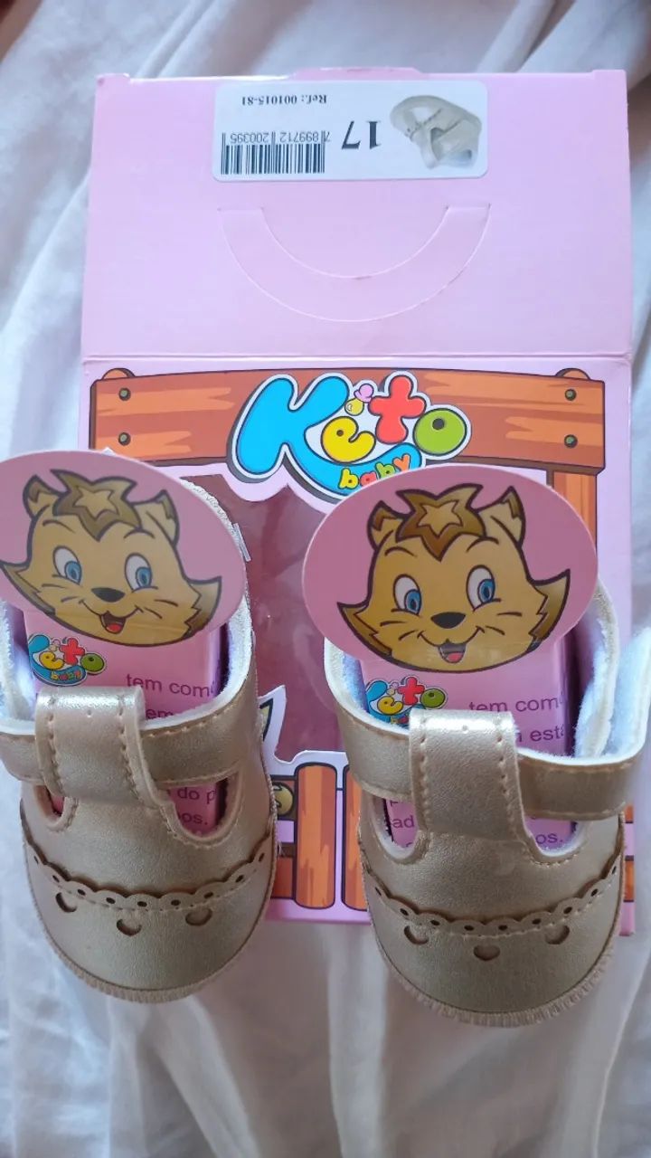 Sandália infantil keto baby na caixa