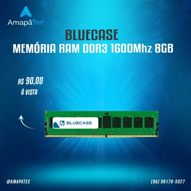 Memória Bluecase 8GB DDR3 1600MHz