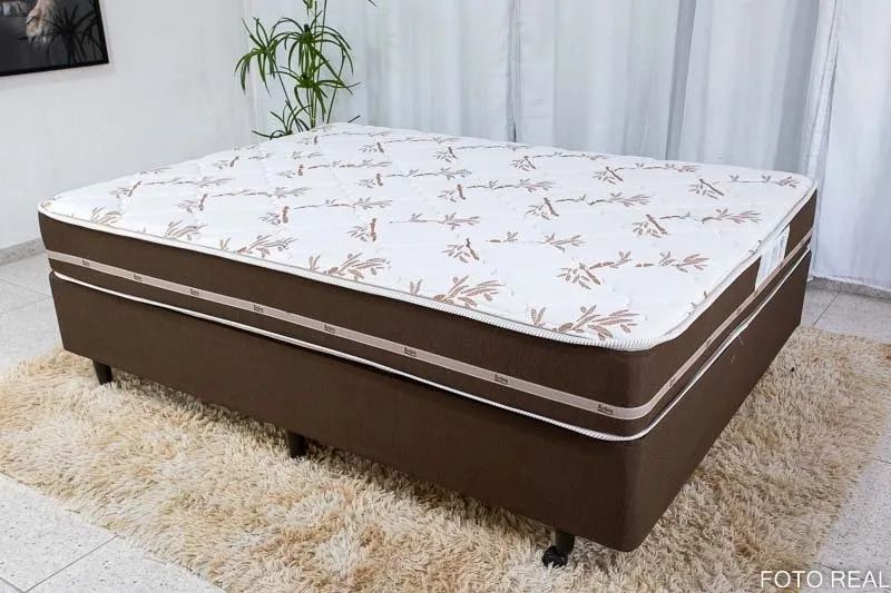 Base Box + Colchão Casal Classic 188×138x62 Molas Superlastic - Foto 2