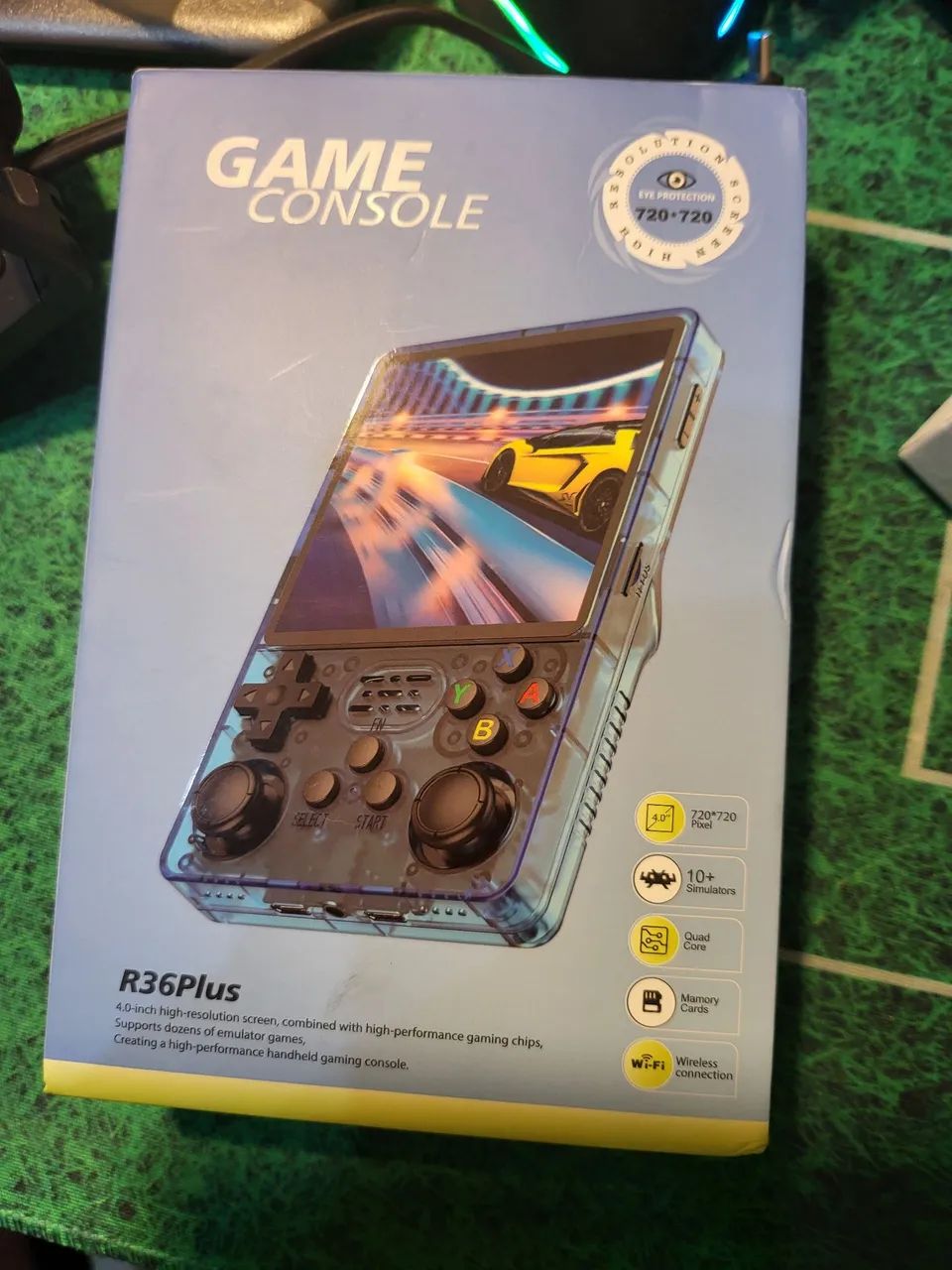Console portátil retro R36S plus com jogos roda até NDS Vermelho com película  - Foto 2