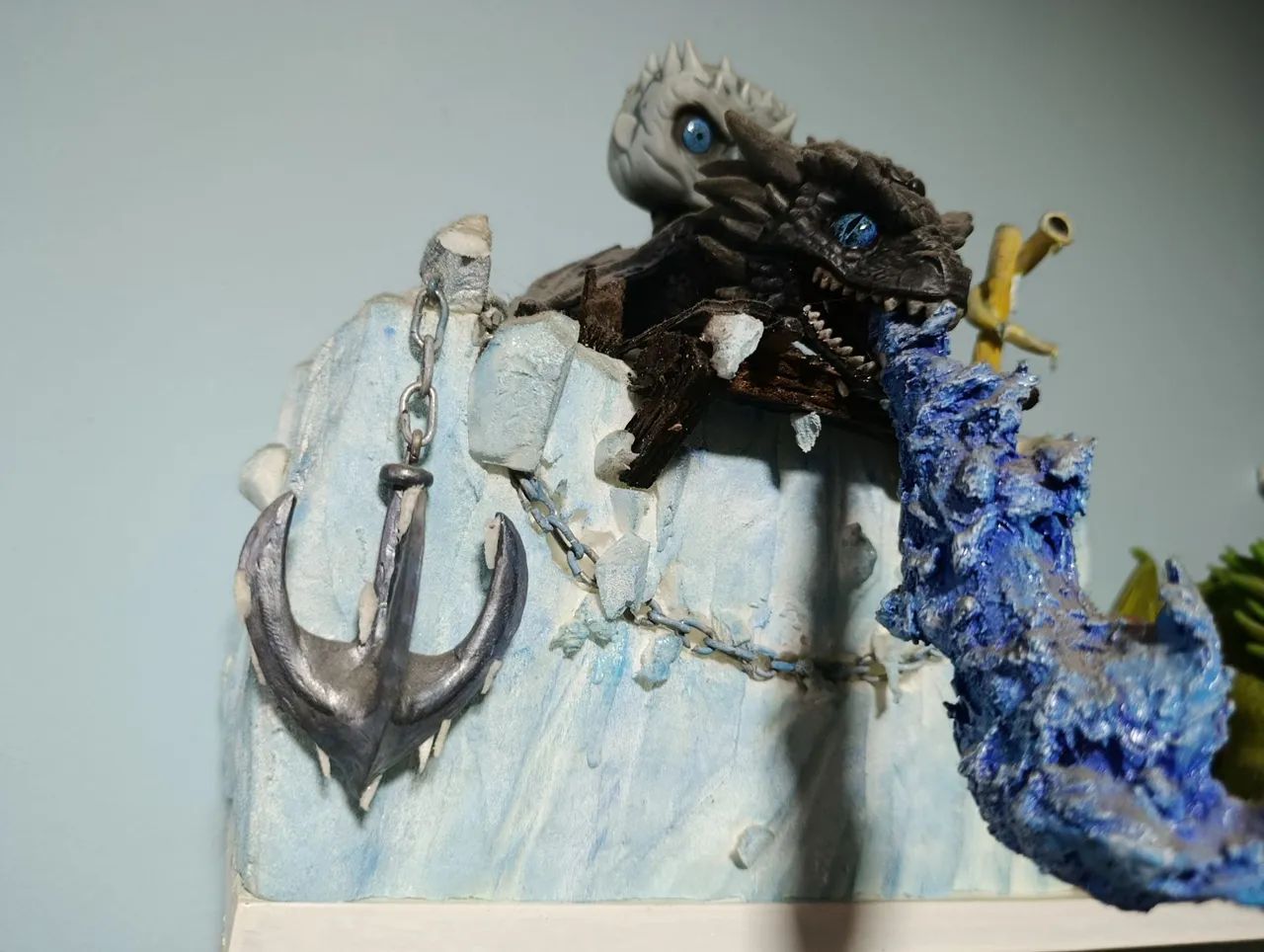 Funko pop Viserion com o Rei da noite - Foto 4