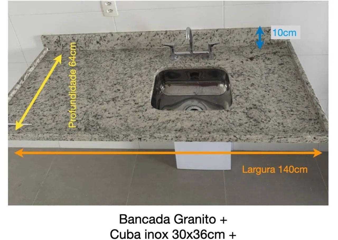 Pia de cozinha granito 1,40