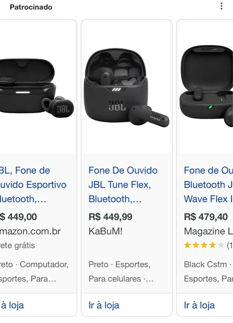 Fone de Ouvido JBL Wave Flex - Sem Fio com Cancelamento de Ruído - Foto 3