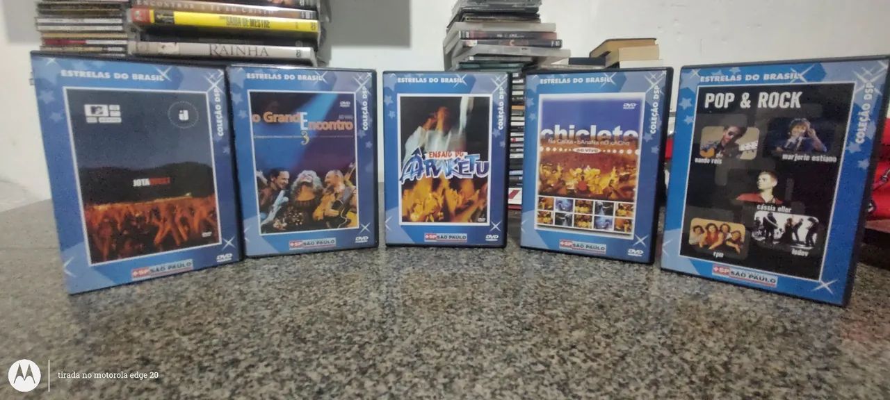 Lote dvds estrelas do Brasil 5 dvds .
