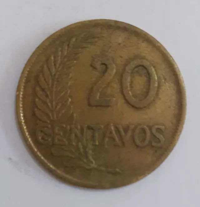 2 Moedas Peru - 20 Centavos (1956) / Un Sol De Oro (1967) - Foto 4