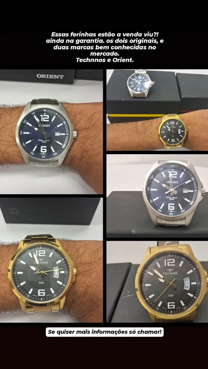 Relógios Orient e Technos - Originais e na garantia!