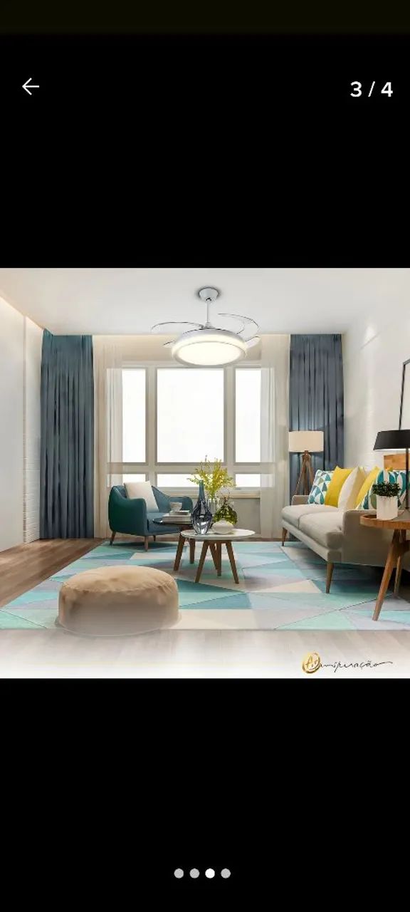 Ventilador de Teto com LED e Design Moderno - Foto 3