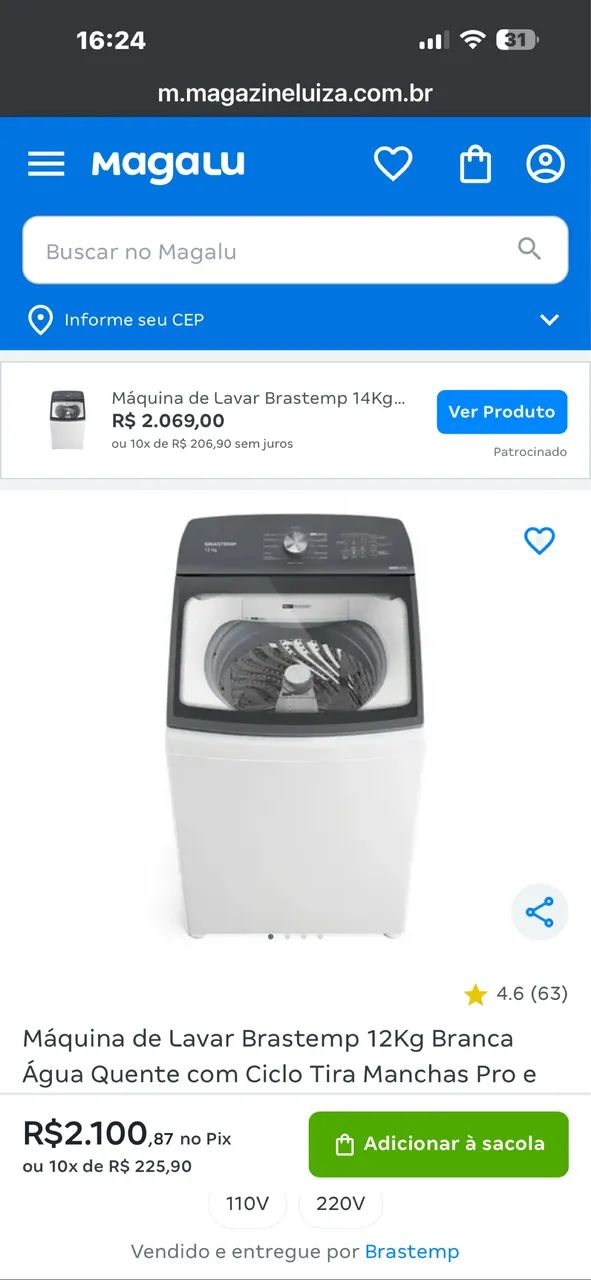 Máquina de Brastemp TOP pouco uso  DESAPEGO  - Foto 5