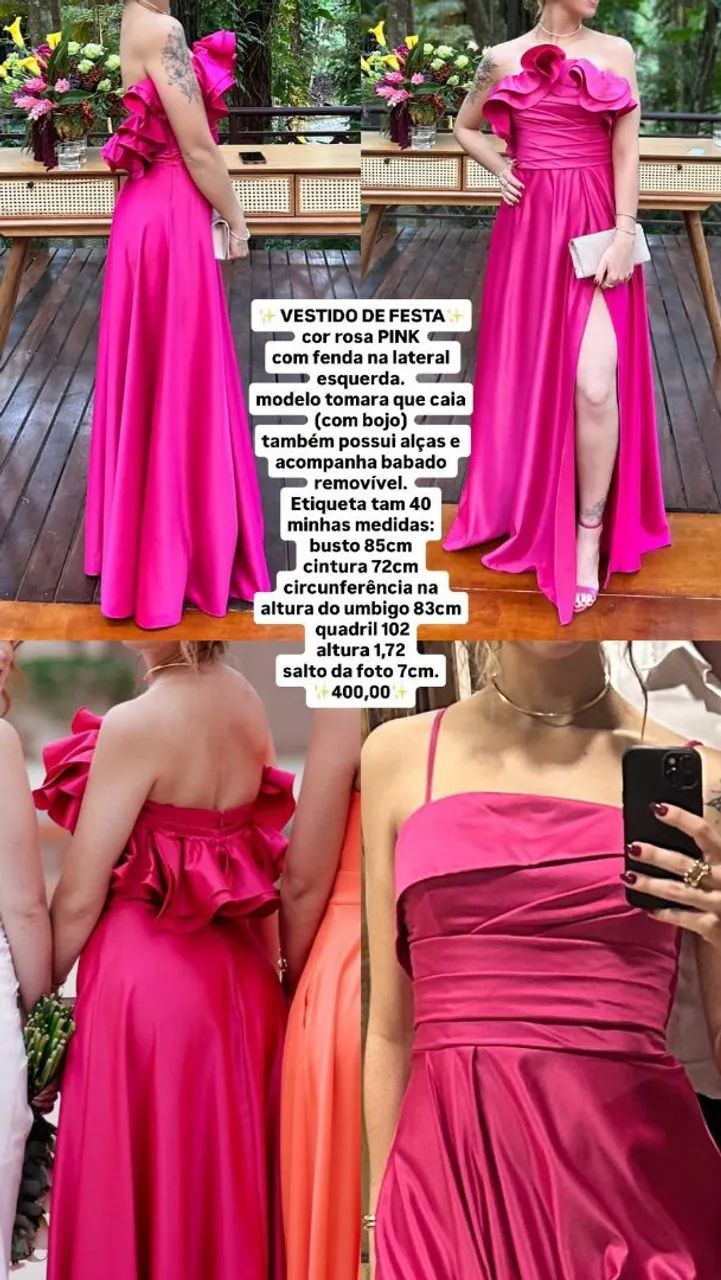 VESTIDO DE FESTA - ROSA - Foto 2