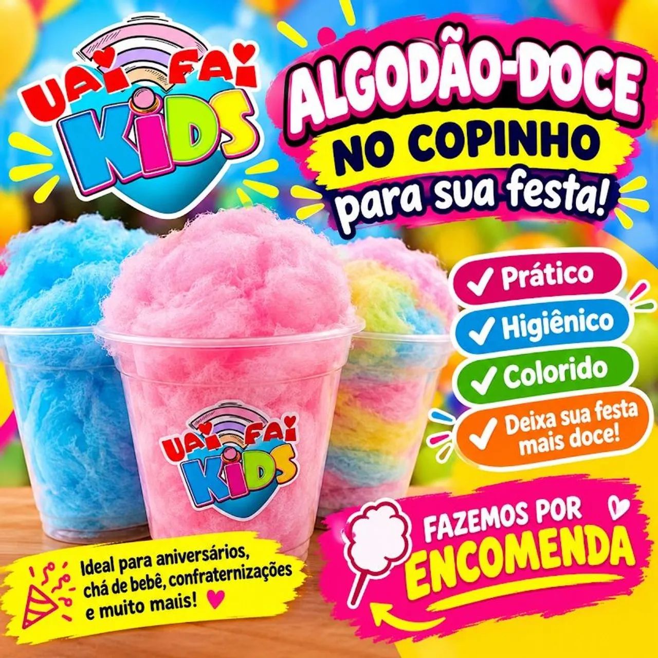 Algodão Doce no Copo