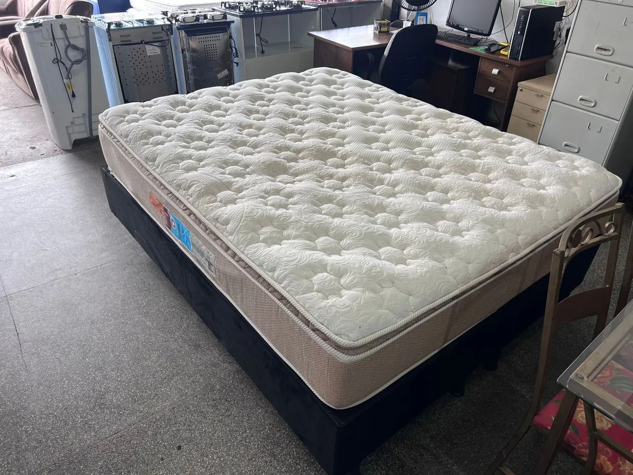 Cama box Queen size Colchão americaflex molas ensacandas bambú  - Foto 3