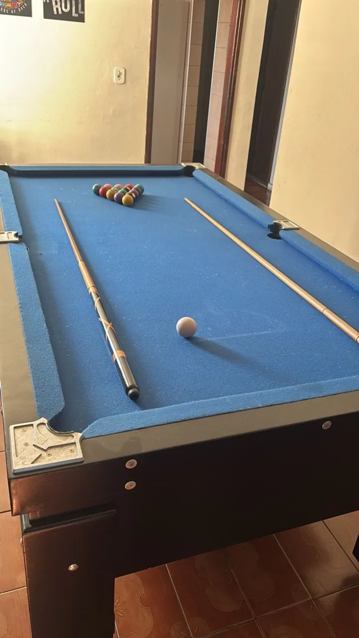 SINUCA 3 em 1: Mesa de Jantar + Sinuca + Ping Pong 