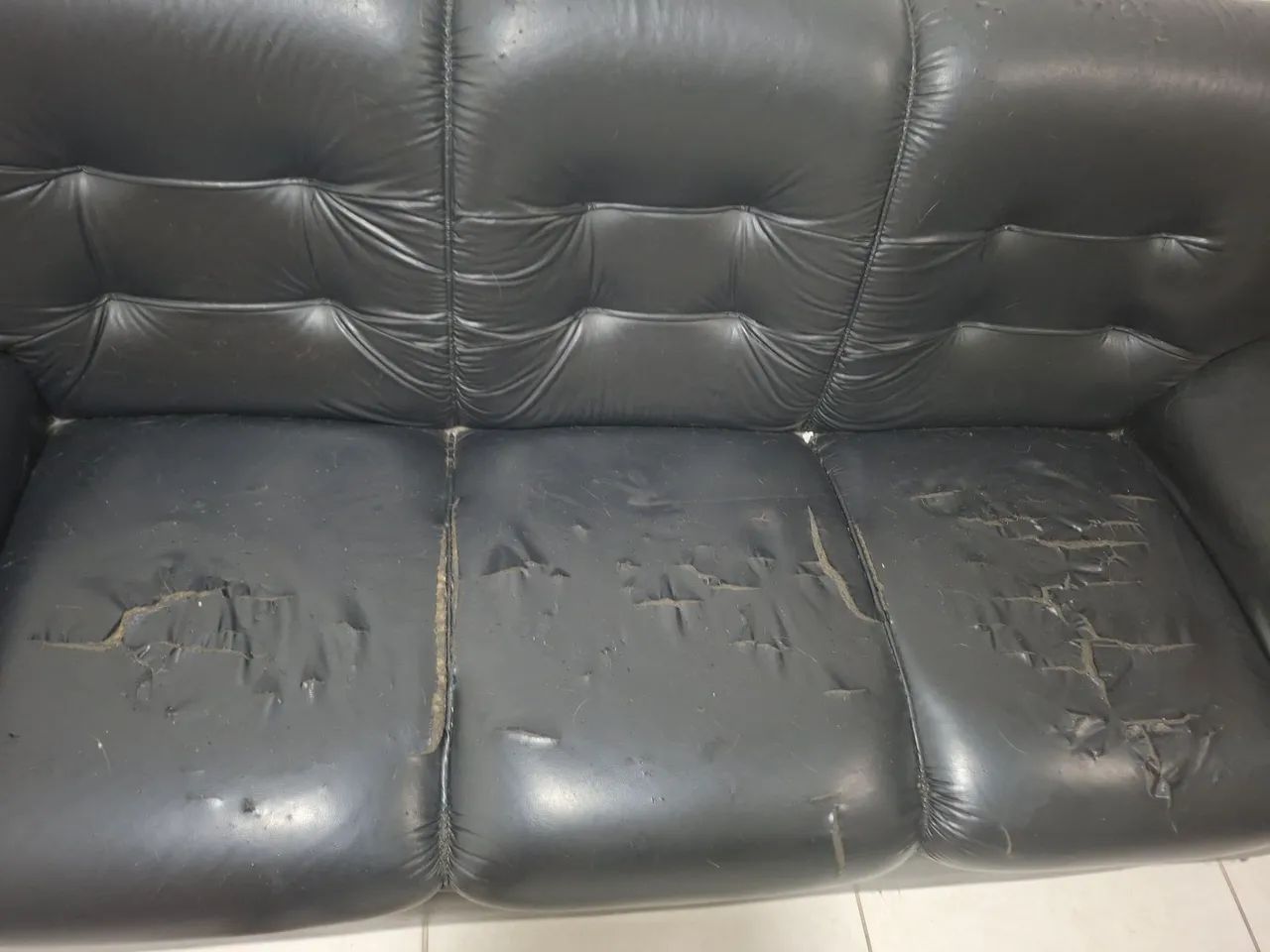 Sofá de couro sintético  - Foto 4