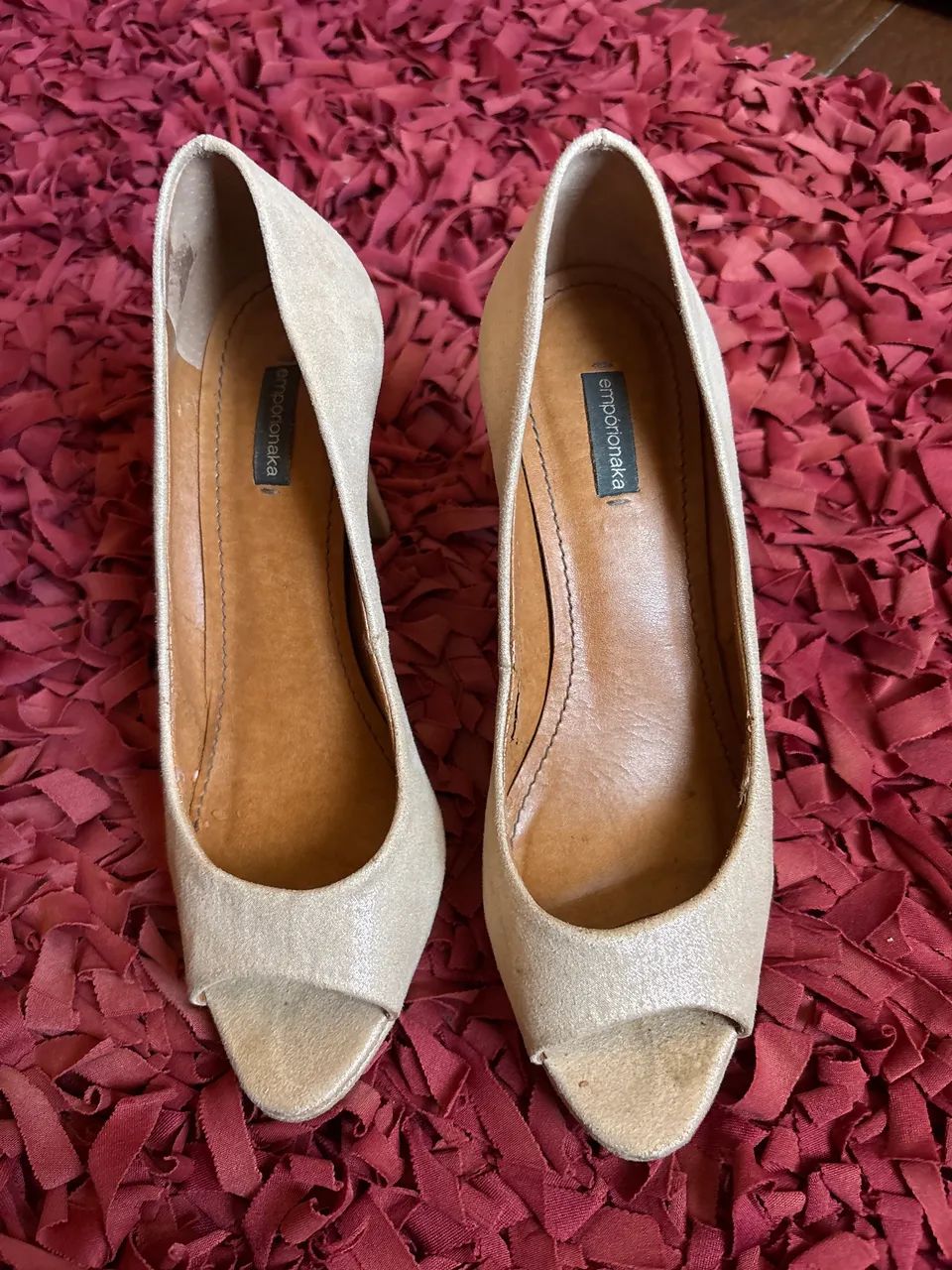 Sandália peep toe rosê - Foto 3