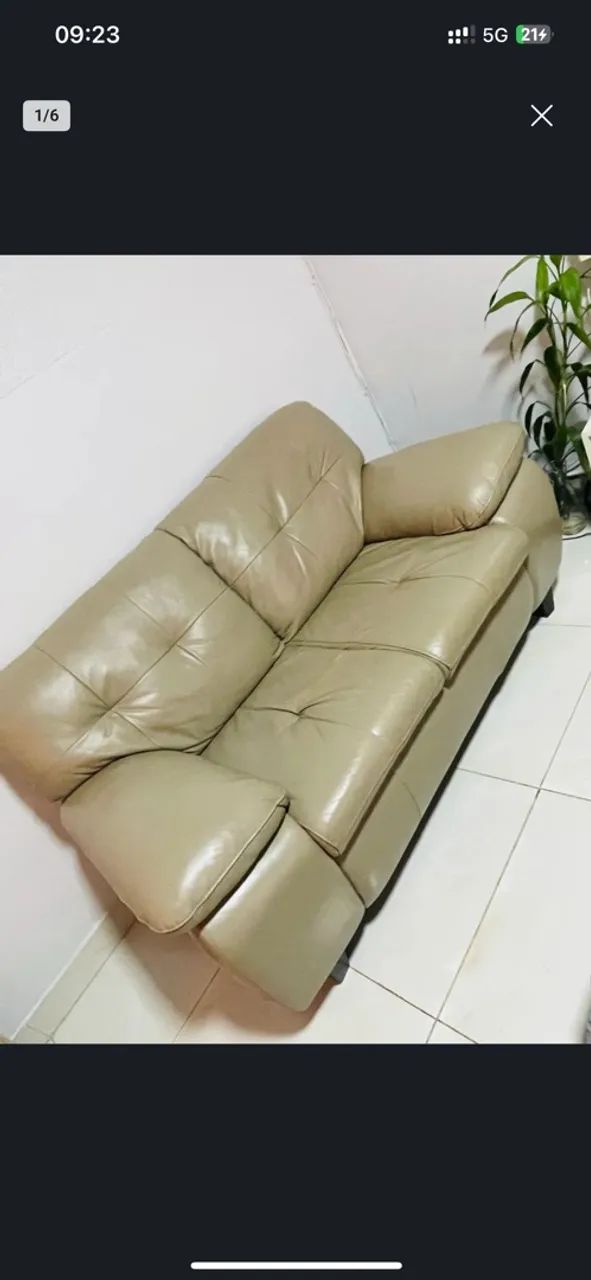 Sofá couro legítimo Atlântida - Foto 2