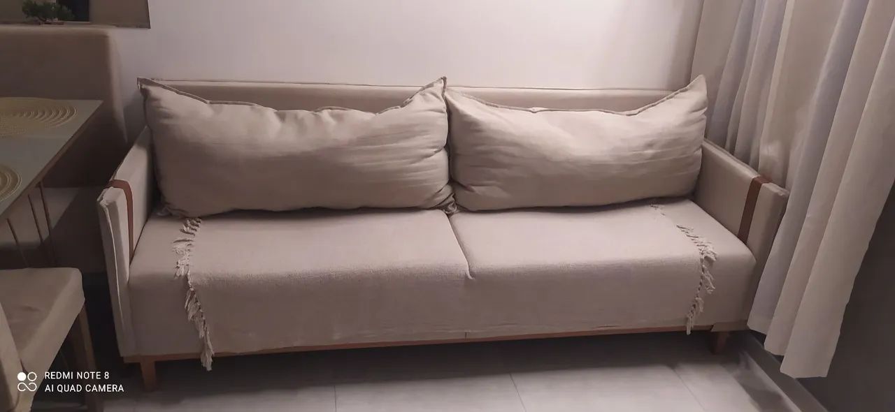Sofá linho com couro  - Foto 3