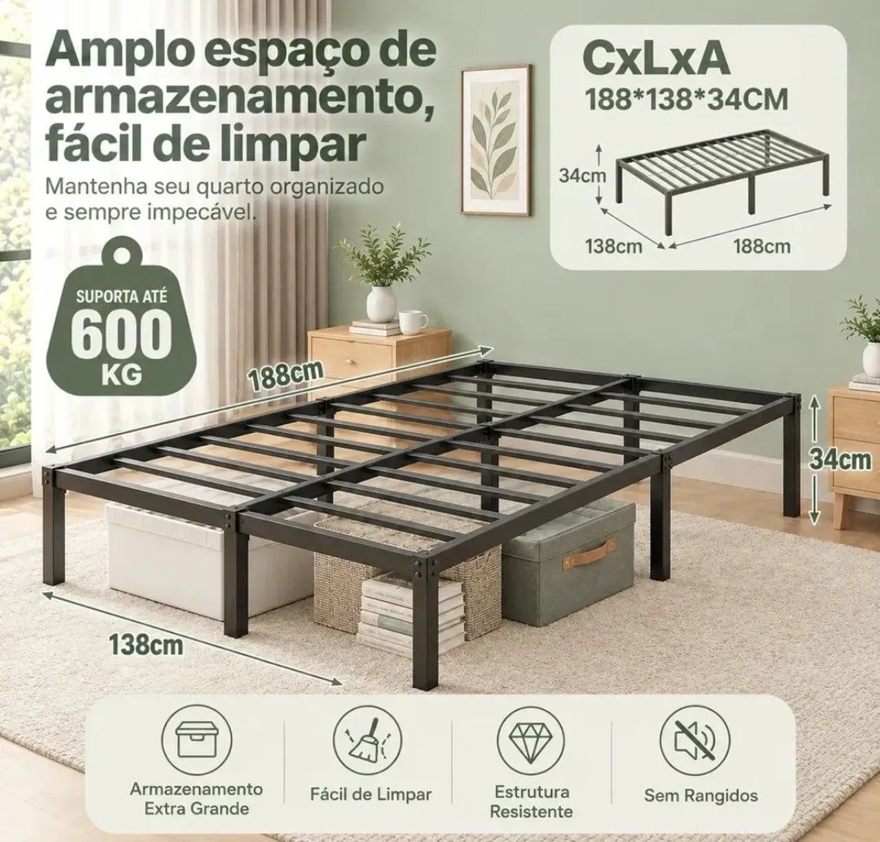 Estrado de cama reforçado  - Foto 5