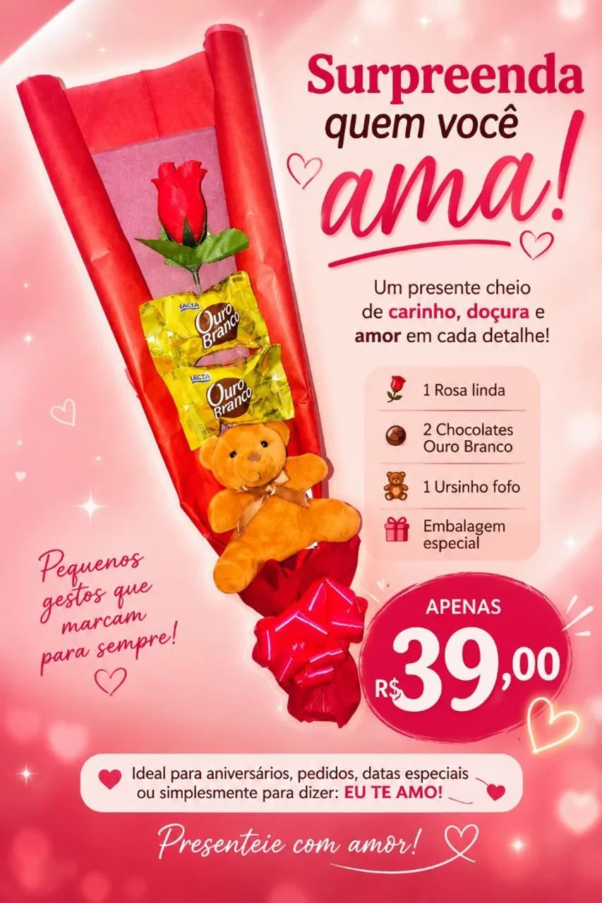Buquê de chocolate e ursinho - Foto 2