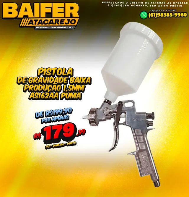 Pistola de Gravidade Baixa Produção 1,5mm AS162AA PUMA