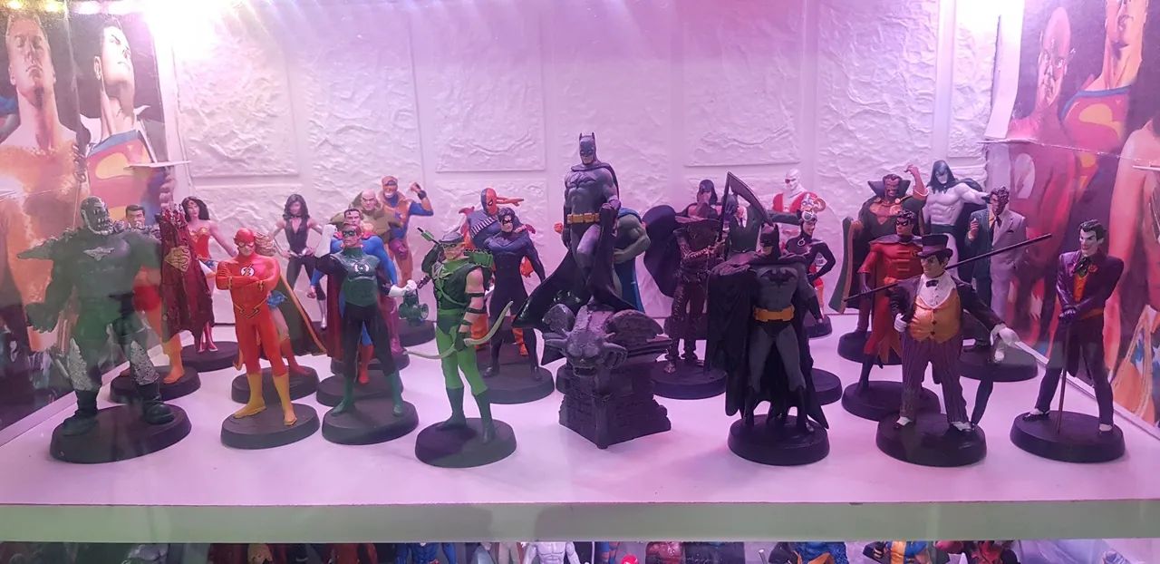 Miniaturas super-heróis Dc eaglemoss do número 01 ao 25 + batman na gargula e apocalipse