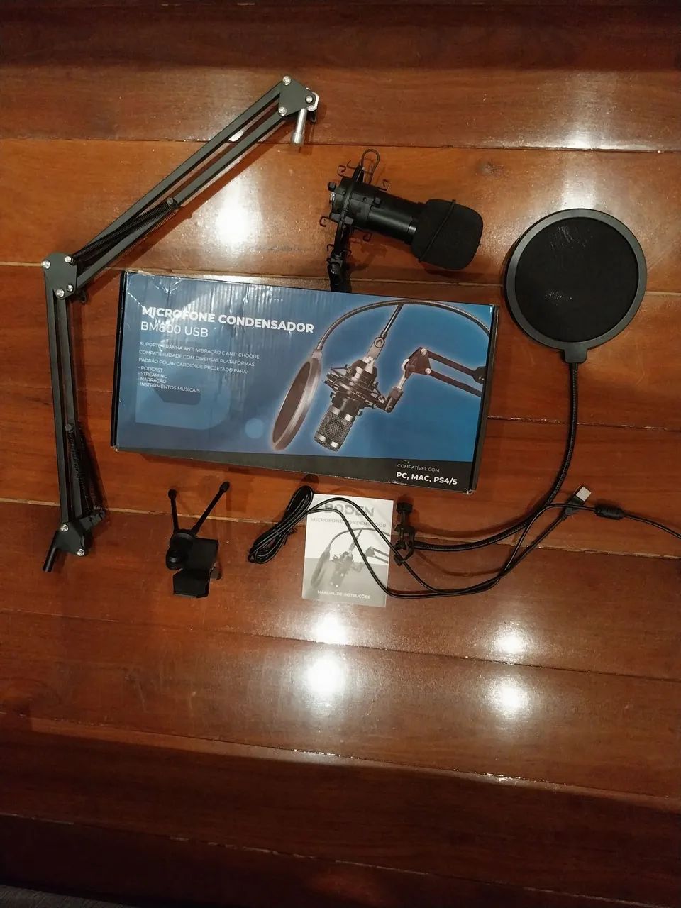Microfone Condensador BM800 NA CAIXA